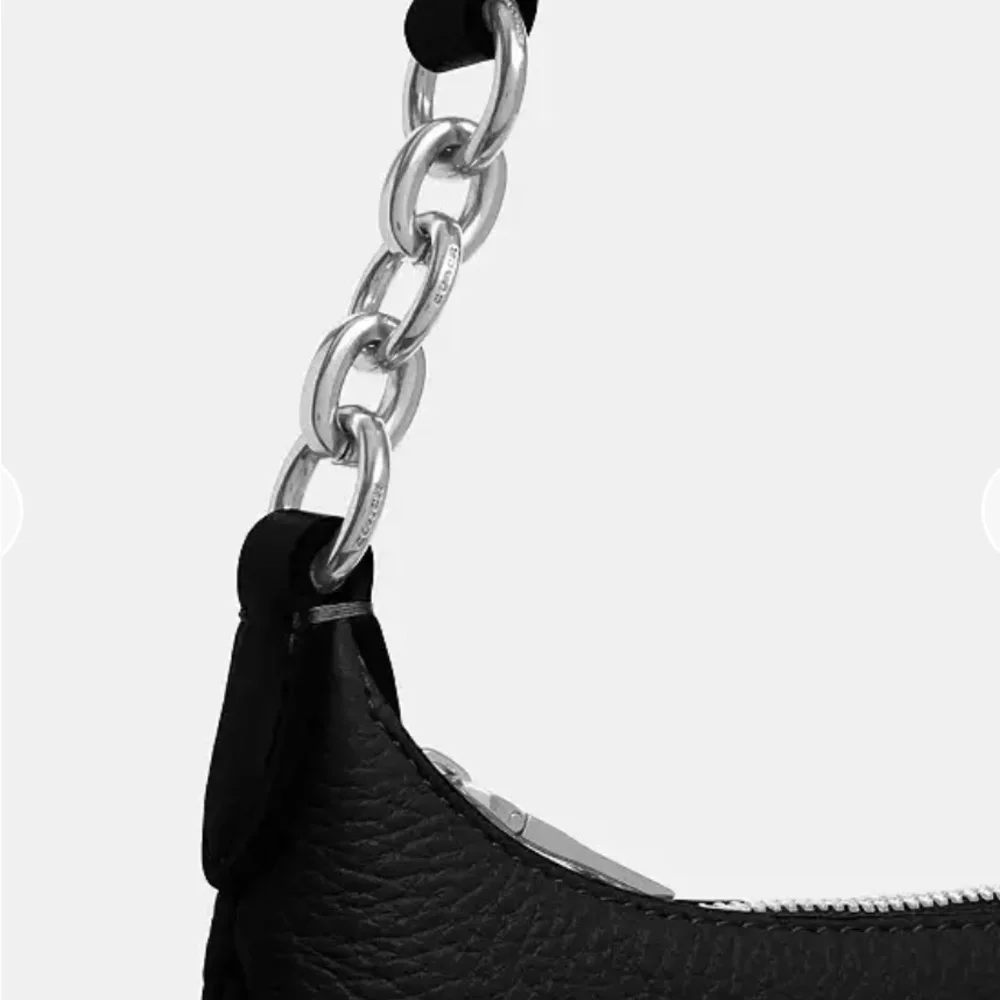 NWT Coach Mini Peyton in Black Pebbled Leather w/ Silver Hardware - Picture 5 of 6